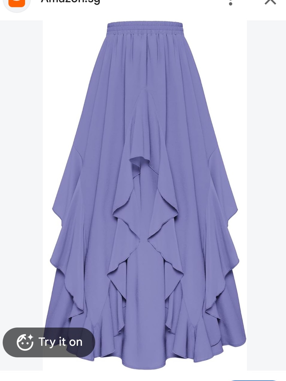 New Scarlet Darkness The Art of Layering Ruffle Maxi Skirt Medieval Lilac